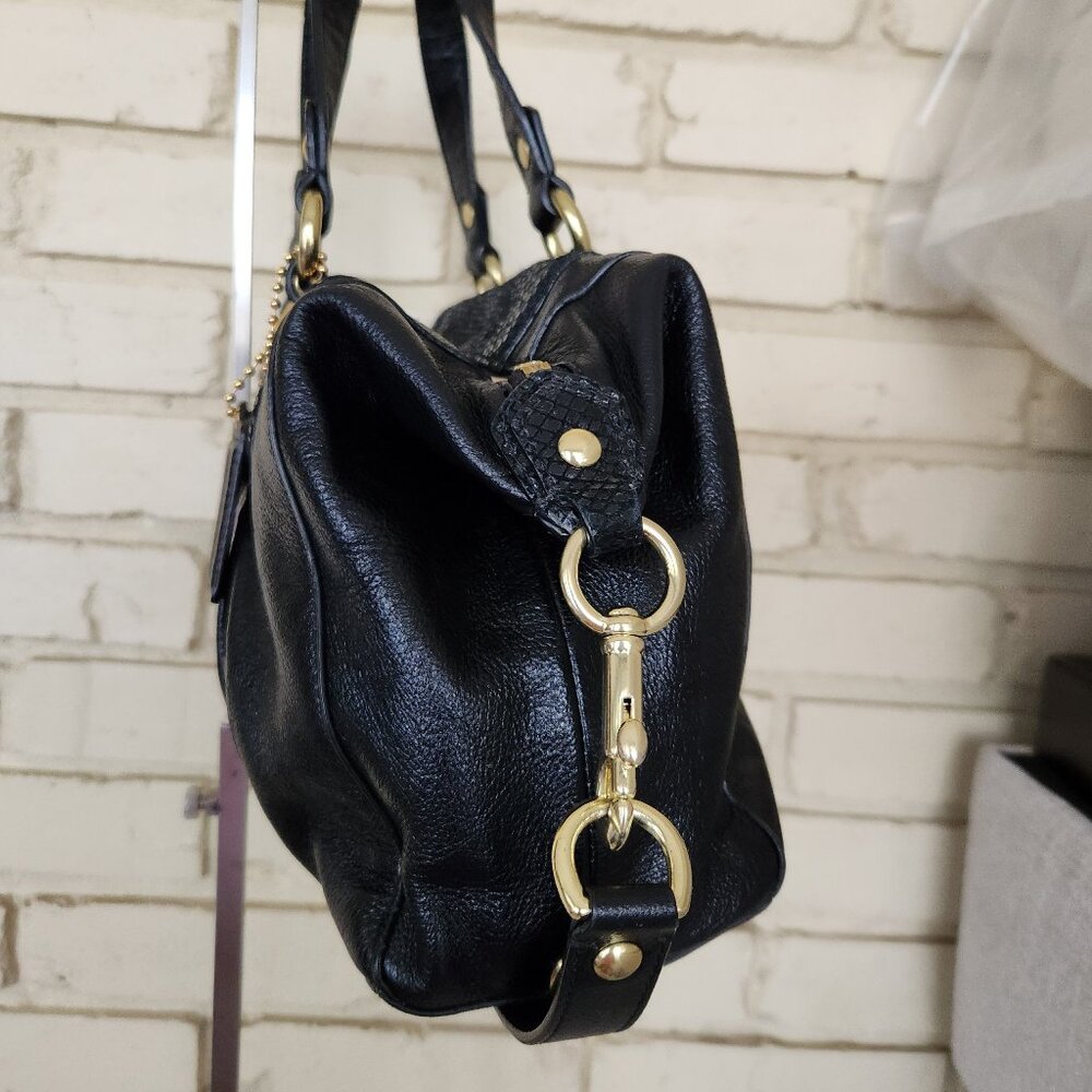 Like New Coach Ashley Python Black Leather Should… - image 4